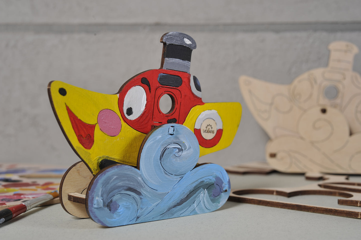 3D Colouring Model Steamboat
