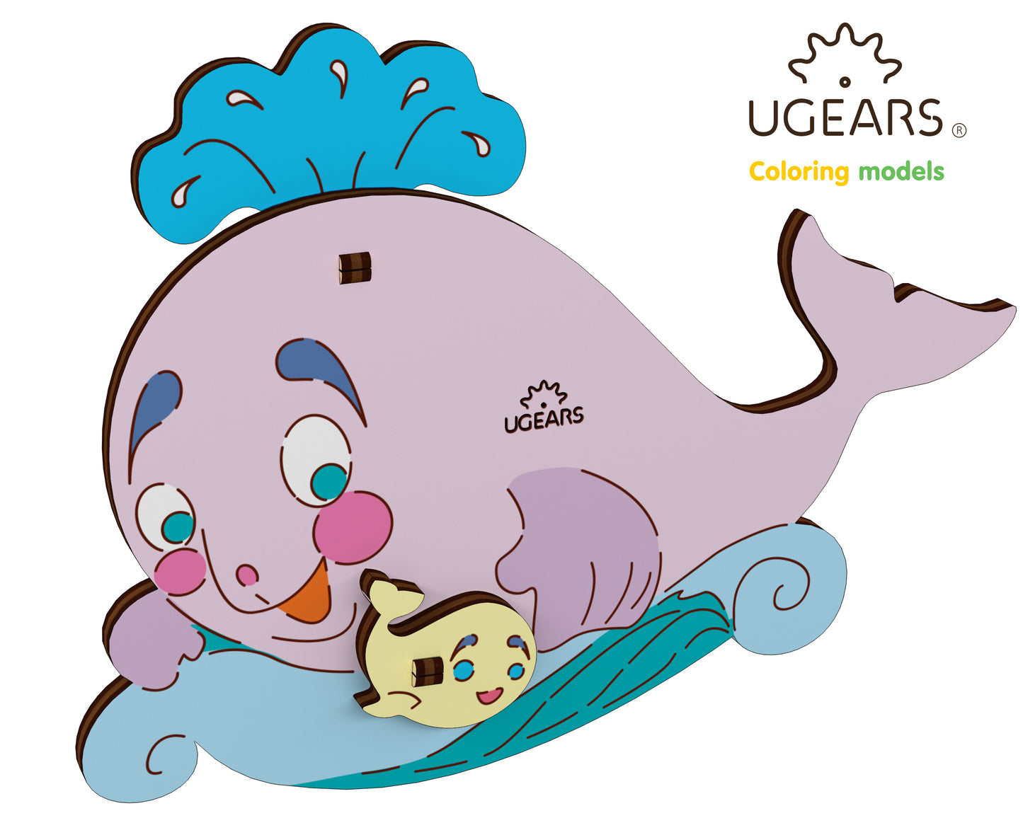 3D Colouring Model Whale