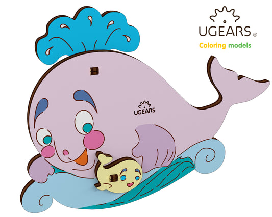 3D Colouring Model Whale