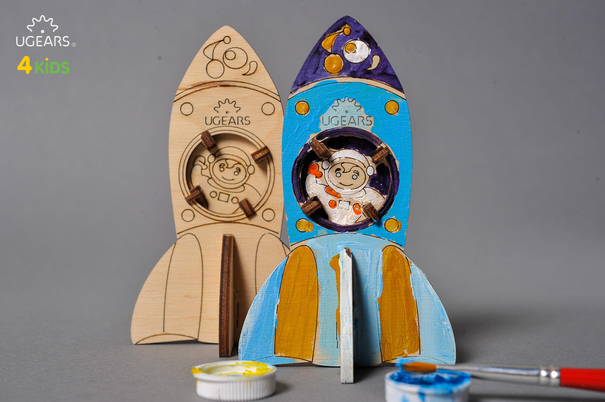 3D Colouring Model Rocket