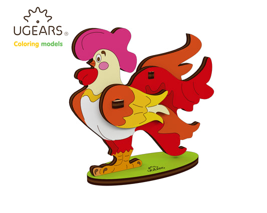 3D Colouring Model Cockerel
