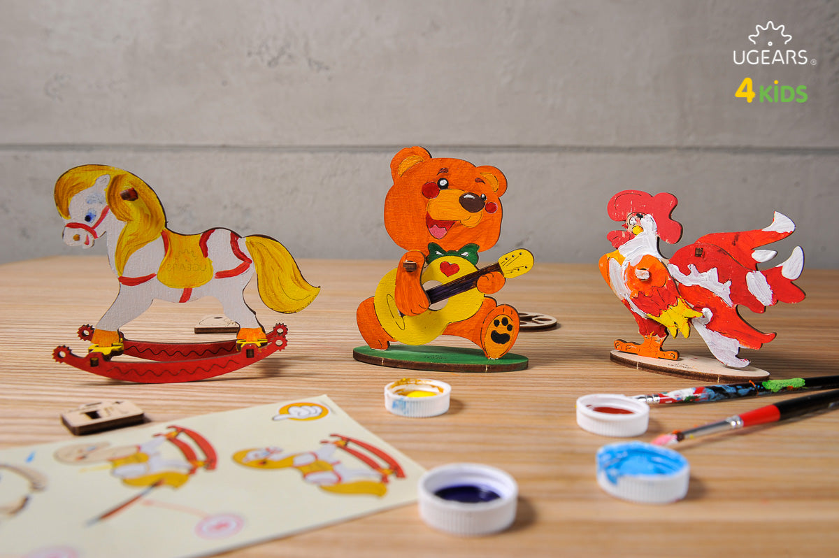 3D Colouring Model Bear-cub