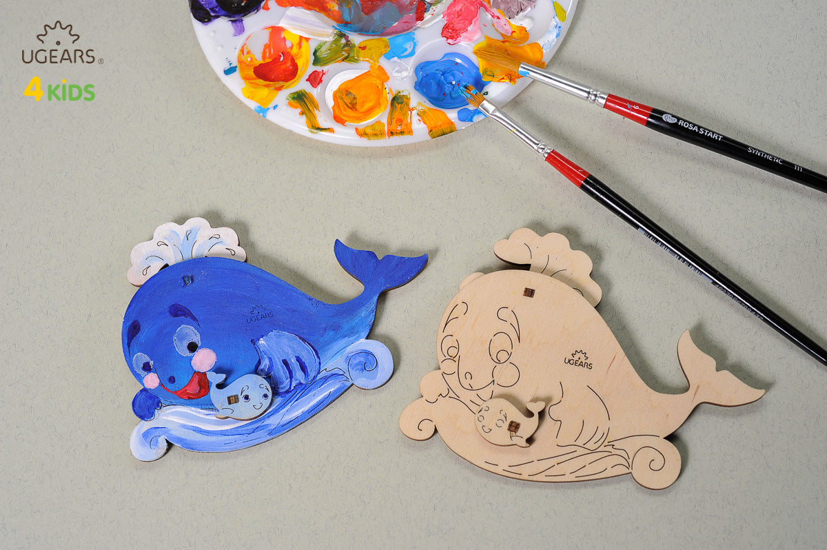 3D Colouring Model Whale