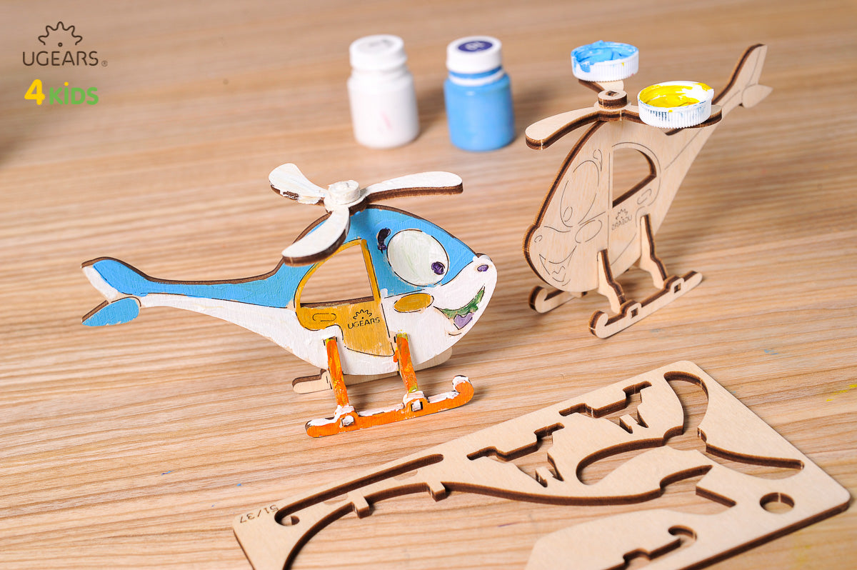 3D Colouring Model Helicopter