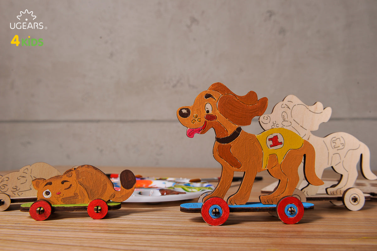 3D Colouring Model Kitty & Puppy