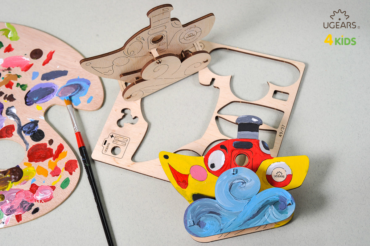 3D Colouring Model Steamboat