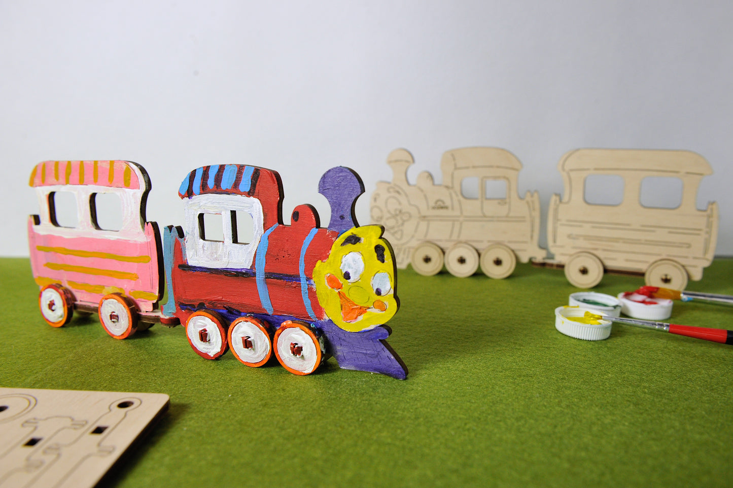 3D Colouring Model Locomotive