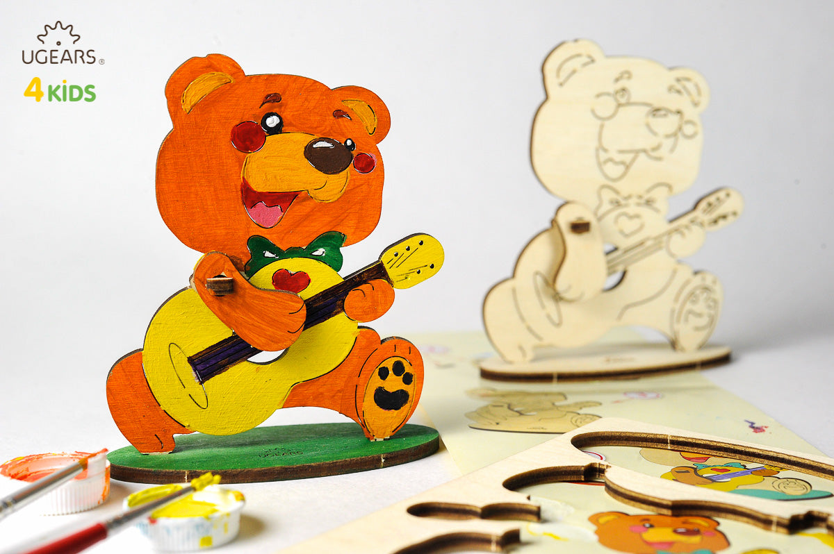 3D Colouring Model Bear-cub