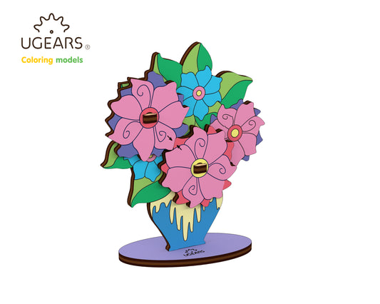 3D Colouring Model Bouquet