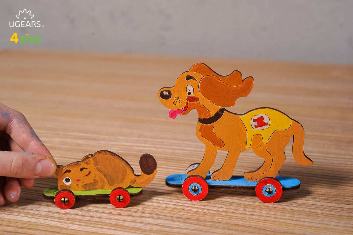 3D Colouring Model Kitty & Puppy