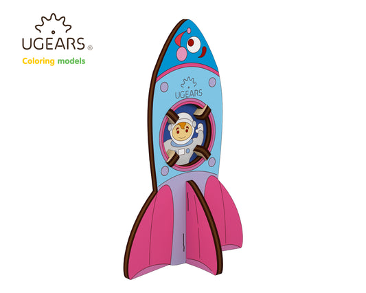 3D Colouring Model Rocket