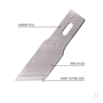 #19 Angled Edge Blade, Shank 0.345" (0.88 cm) (5 pcs) (Carded) - Gallery Image 1