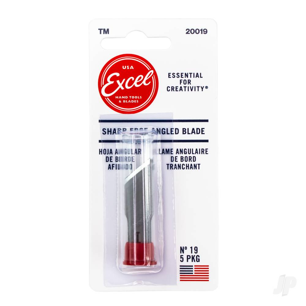 #19 Angled Edge Blade, Shank 0.345" (0.88 cm) (5 pcs) (Carded) - Gallery Image 3