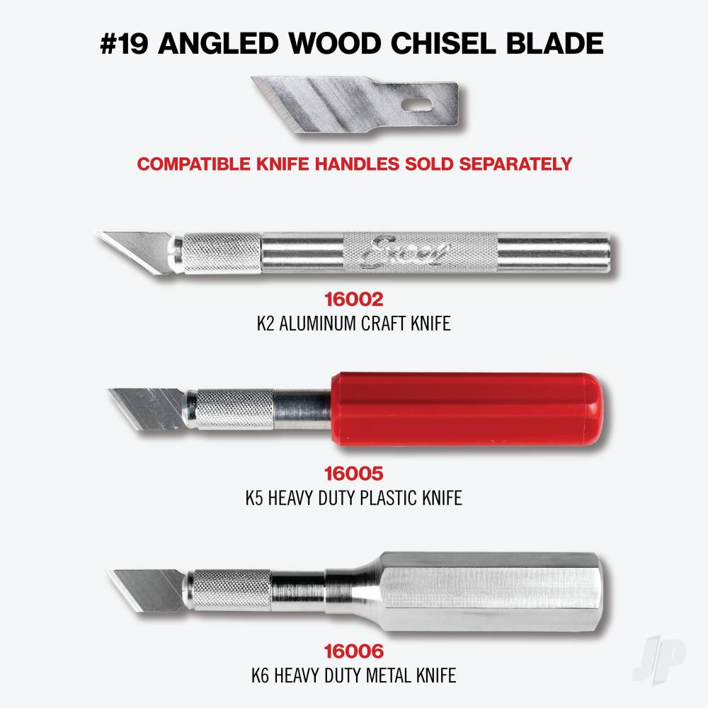 #19 Angled Edge Blade, Shank 0.345" (0.88 cm) (5 pcs) (Carded) - Gallery Image 5