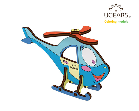 3D Colouring Model Helicopter