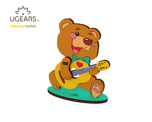 3D Colouring Model Bear-cub